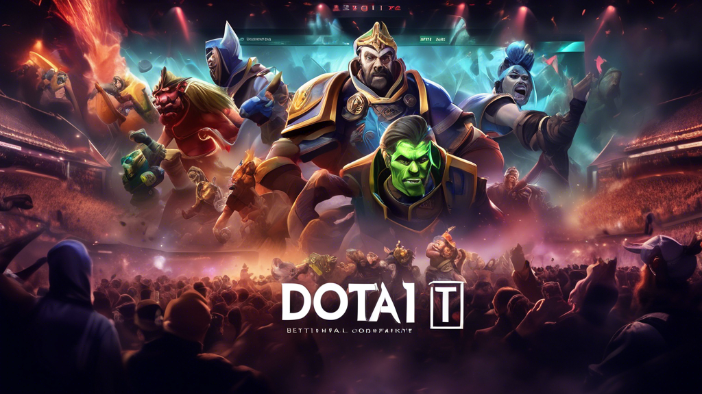 Create an image that features an exciting scene from a professional Dota 2 tournament, specifically The International 11 (Ti11). The image should include iconic heroes from the game in action on a battlefield, with spectators cheering in an electrifying stadium environment. Overlay subtle elements that represent betting, such as a digital betting kiosk with odds displayed and fans engaging with their smartphones. The overall mood should be thrilling and dynamic, capturing the essence of both the eSports competition and the thrill of betting.