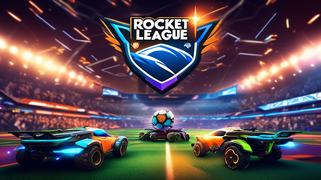 Create an image showcasing an exciting Rocket League esports match in action, with vibrant stadium lights and a roaring crowd in the background. In the foreground, display a futuristic digital interface highlighting betting odds, team statistics, and player profiles. Ensure the interface has a sleek, modern design, with colorful, dynamic graphics to emphasize the thrill and complexity of esports betting.